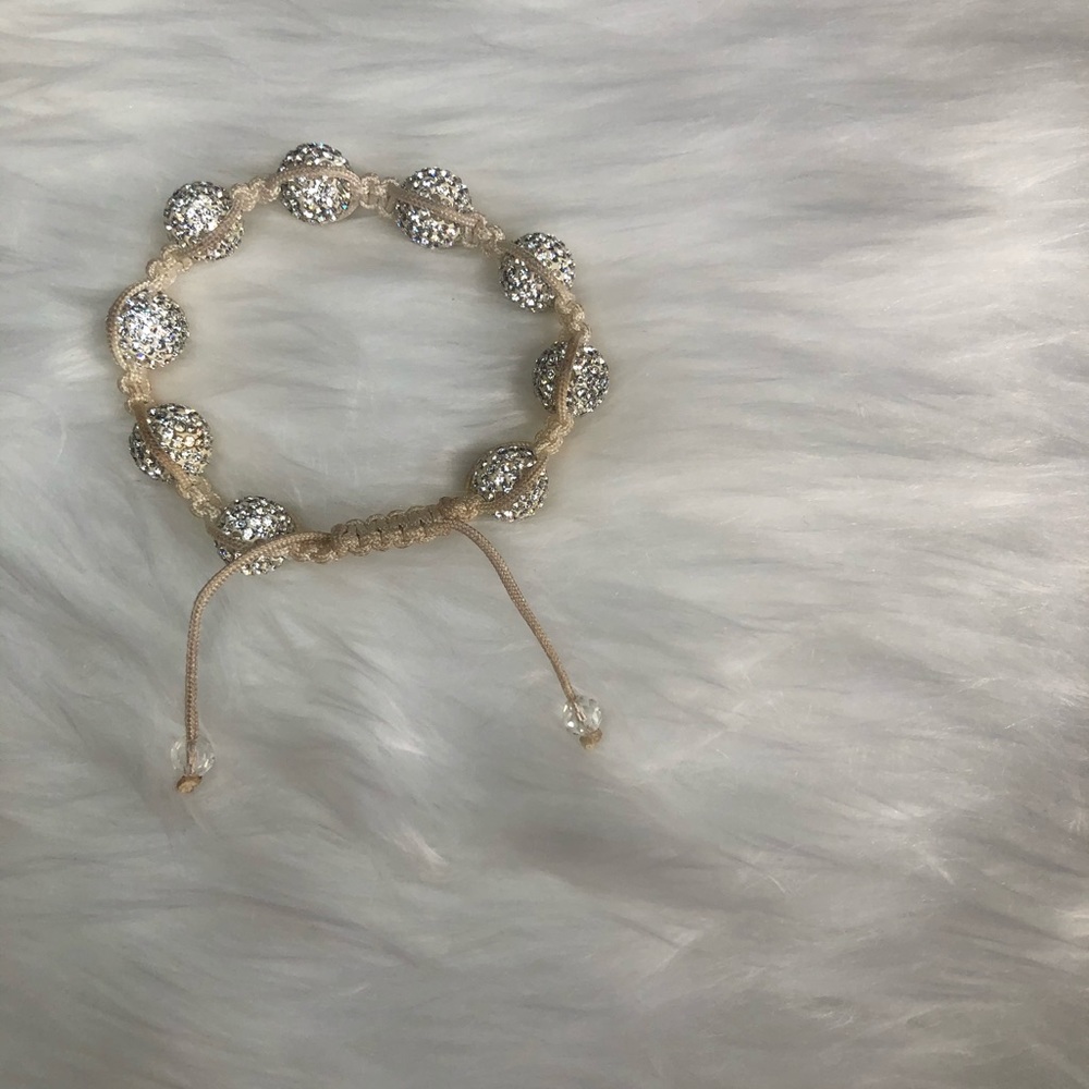 Cream crystal bracelet